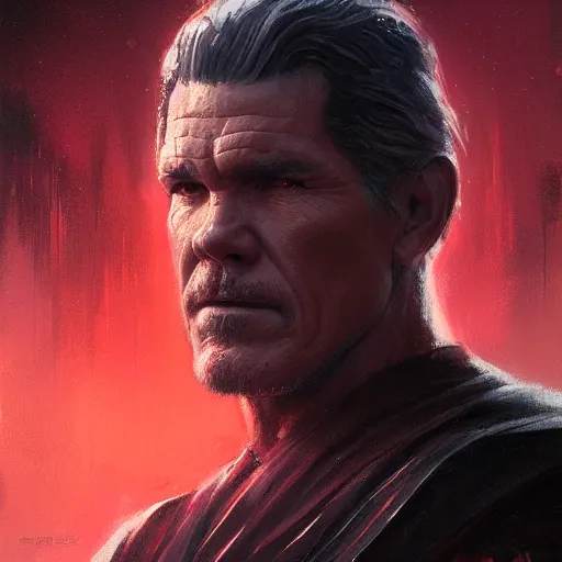 Image similar to A portrait of Josh Brolin, sith, star wars art, art by greg rutkowski, matte painting, trending on artstation