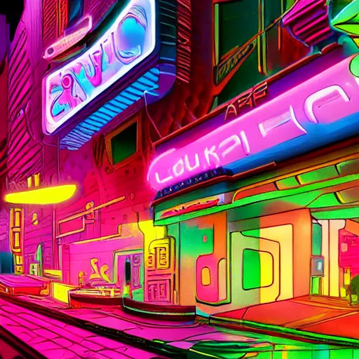 Image similar to colorfull futurism, neon lights, cyberpunk, sweets, macaron, donuts, 4k, hyperrealistic, focused, extreme details, cinematic