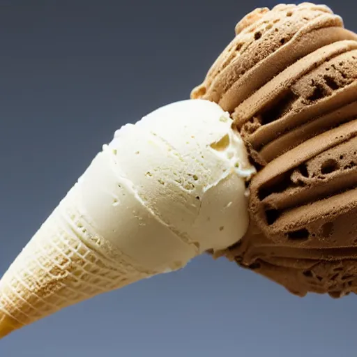 Image similar to ice cream cone made of mold