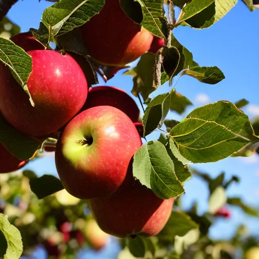 Prompt: apple tree with bitcoin for apples