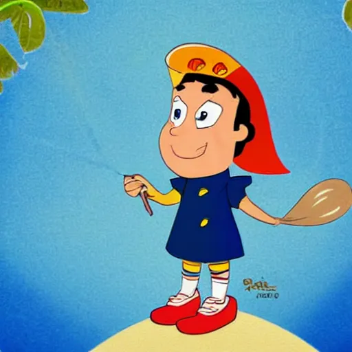 Image similar to a cartoon character, papaya the sailor