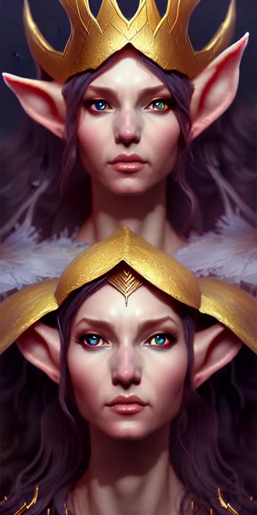 Prompt: an elf queen, digital art, highly detailed, elegant, 3 d art by serafleur and greg rutkowski, hyper realism