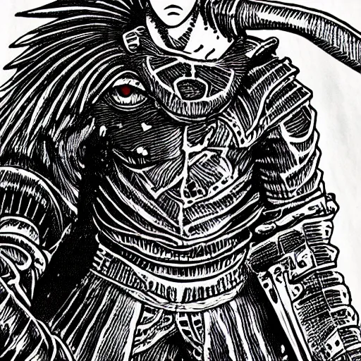 Image similar to Guts, Berserk, in the style of kentaro miura, very detail, masterpiece, award winning, greatsword