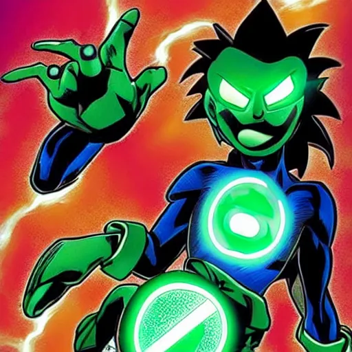 Prompt: sonic as the green lantern