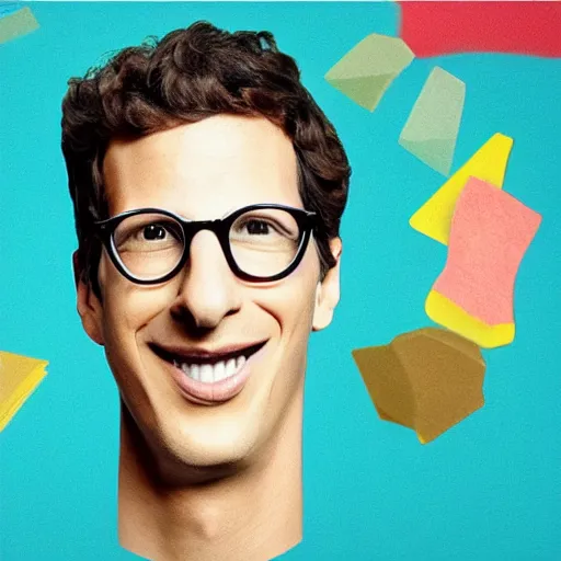 Image similar to rough sandpaper mnemonic detailed portrait of andy samberg