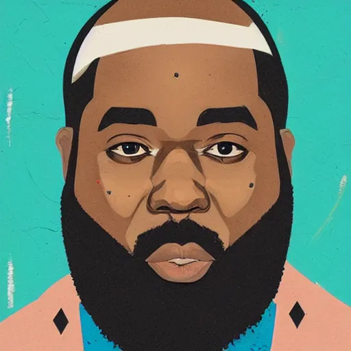 Prompt: Rick Ross profile picture by Sachin Teng, asymmetrical, Organic Painting , Matte Painting, geometric shapes, hard edges, graffiti, street art:2 by Sachin Teng:4