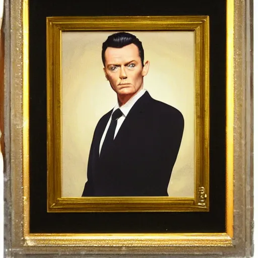 Prompt: T1000 as president, portrait, studio photo