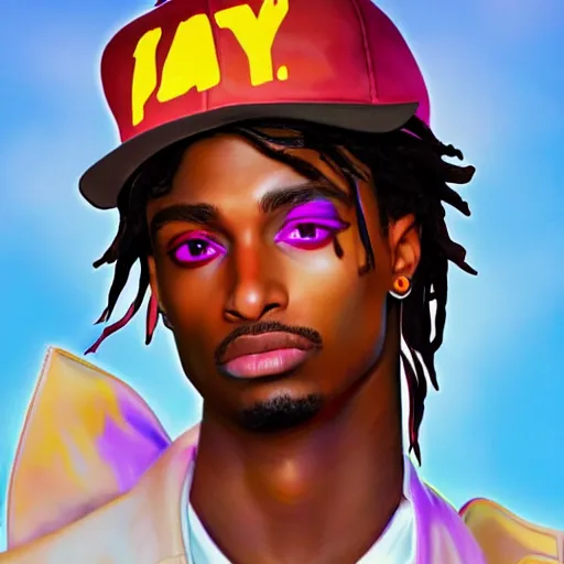 Image similar to Playboy Carti as a fortnite skin, hyper realistic, high detalied, 8k, artstation, digital art,