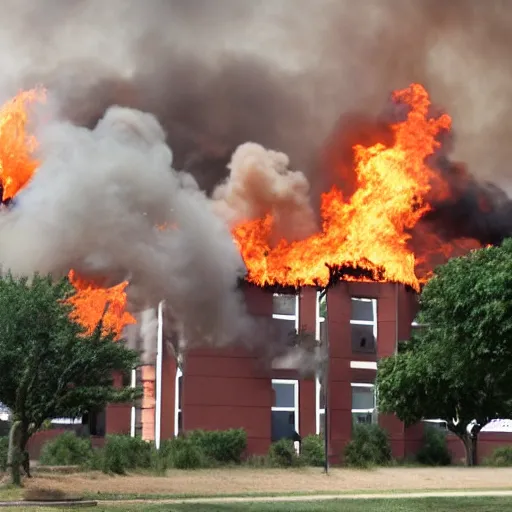 Image similar to school on fire