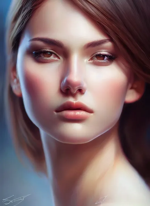 Image similar to photo of a gorgeous young woman in the style of stefan kostic, realistic, sharp focus, 8k high definition, insanely detailed, intricate, elegant, art by stanley lau and artgerm