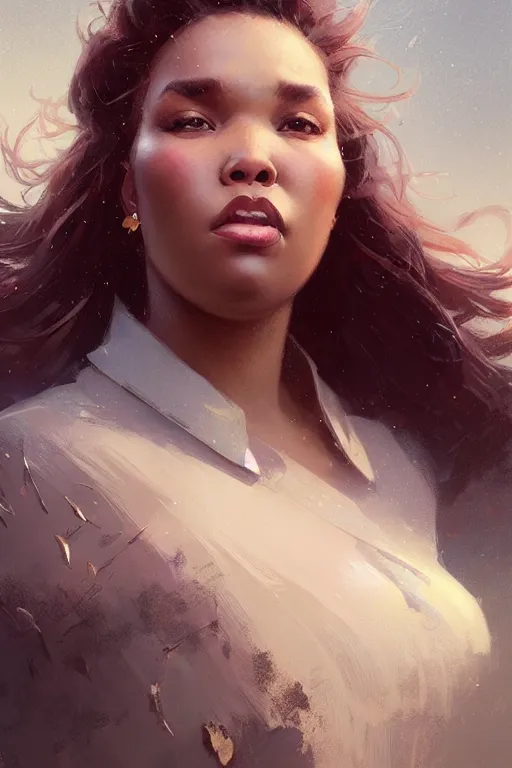 Prompt: lizzo profile picture by Greg Rutkowski, dynamic pose, matte painting, intricate, fantasy concept art, elegant, by Stanley Artgerm Lau, WLOP, golden ratio, thomas kindkade, alphonse mucha, loish, norman Rockwell,