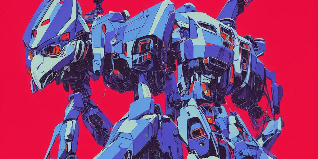 Image similar to risograph grainy painting of gigantic huge evangelion - like complicated agundam mech face with a lot of details and lasers covered ooze, by moebius and dirk dzimirsky and satisho kon, close - up wide portrait