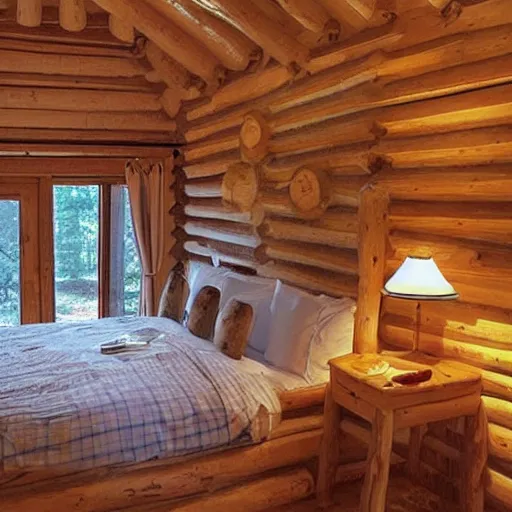 Image similar to “inside log cabin room”