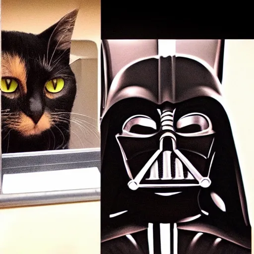 Image similar to cat darth vader