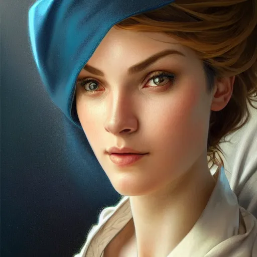 Image similar to an beautiful female nurse with short sleeves, perfectly-centered-Portrait of a most beautiful woman it the world, intricate, highly detailed, digital painting, artstation, concept art, smooth, sharp focus, illustration, Unreal Engine 5, 8K, art by artgerm and greg rutkowski and alphonse mucha