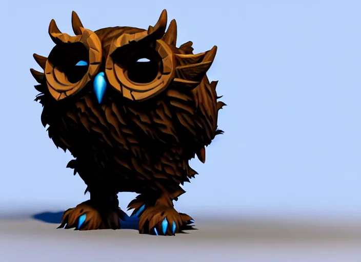 Prompt: owlbear, stylized stl fantasy miniature, 3 d render, activision blizzard style, hearthstone style