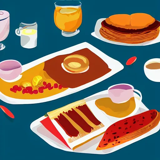 Prompt: illustration breakfast by Anthony Davids