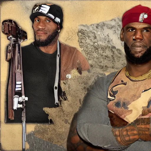 Image similar to lebron james as che guevara, photograph