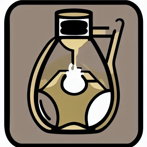 Prompt: png icon svg png line art vector logo of a alchemical vial magic potion bottle