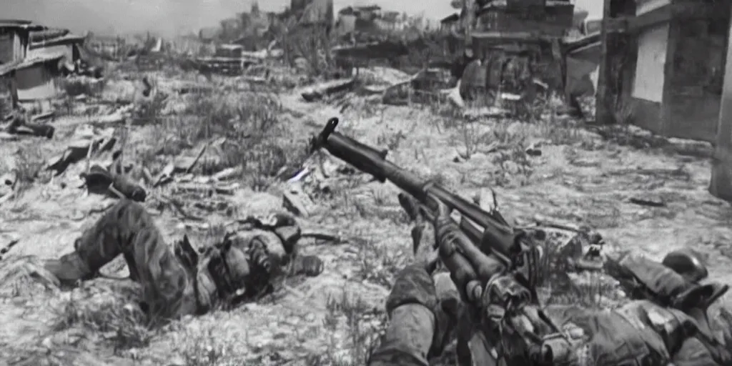 Image similar to old WW2 footage,