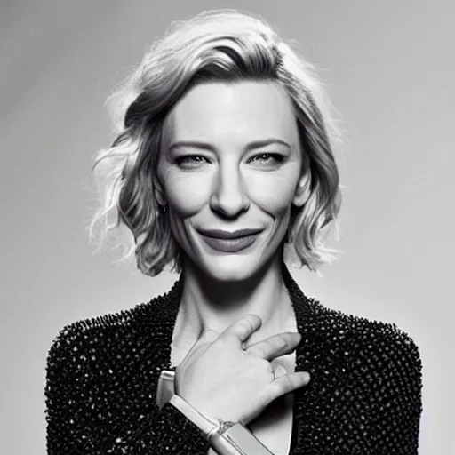 Image similar to cate blanchett, vaporeware