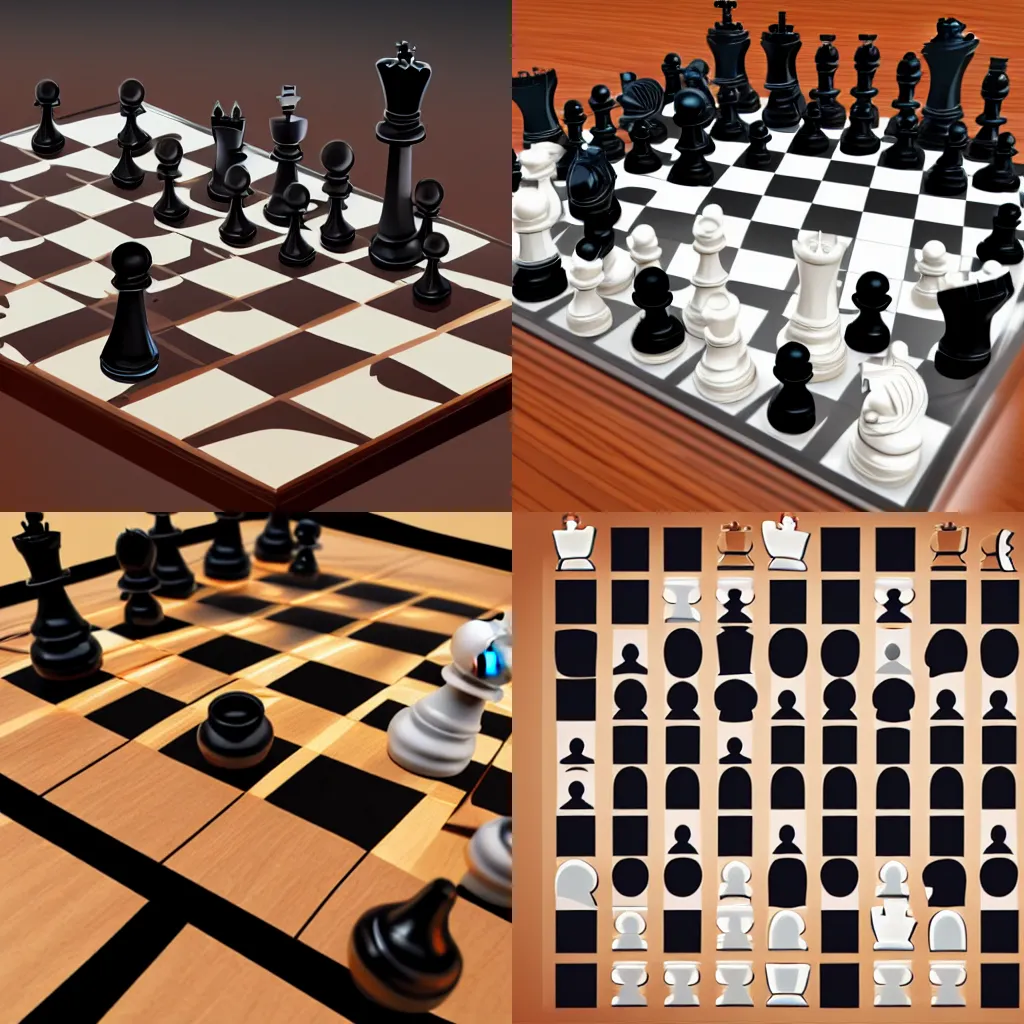 Prompt: chess with a graphic in the background, 8k, realistic, photorealistic