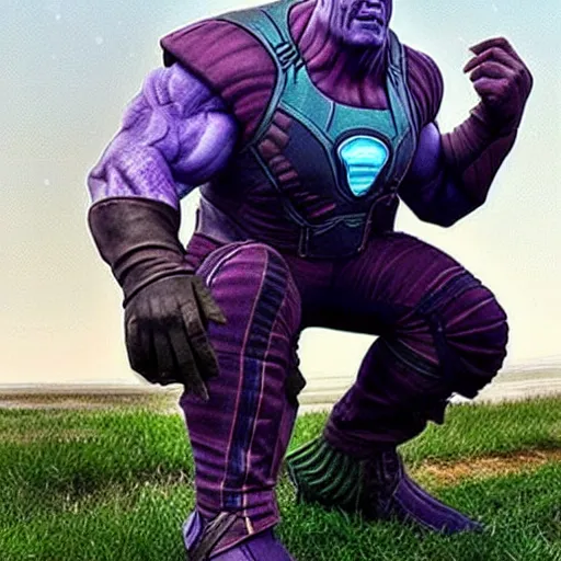 Image similar to russian squatting thanos