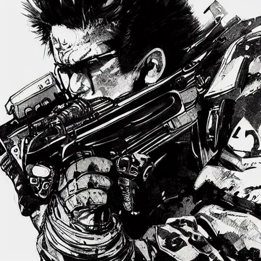 Image similar to portrait of a super trooper cop, concept art, sumi - e style, intricate linework, artstation, trending, highly detailed, smooth, focus, art by yoji shinkawa,