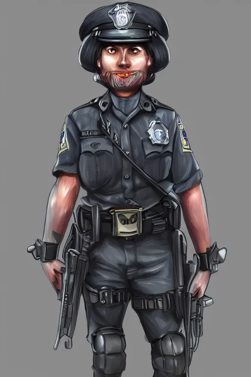 Image similar to glowing police officer, highly detailed, digital art, sharp focus, trending on art station