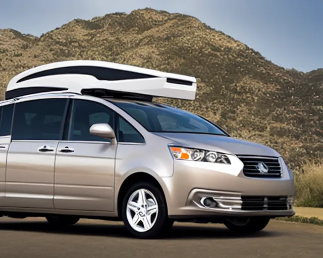 Prompt: tv commercial still, the most practical minivan in america, cdx