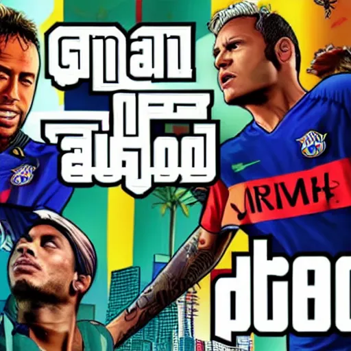 Prompt: neymar in gta v