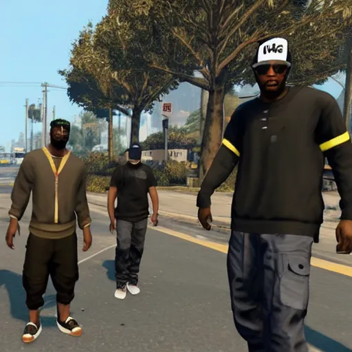 Image similar to Wu-tang clan in GTA 5 4k