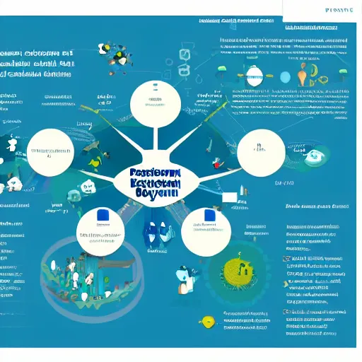 Image similar to petri net ecosystem network, infography