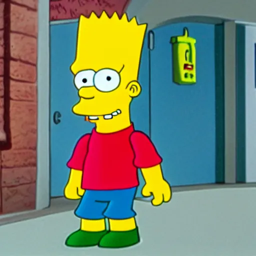 Image similar to film still of Bart Simpson in Monster Inc from Pixar