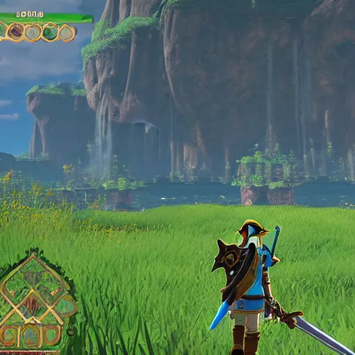 Image similar to a Screenshot from The Legend of Zelda: Breath of the wild