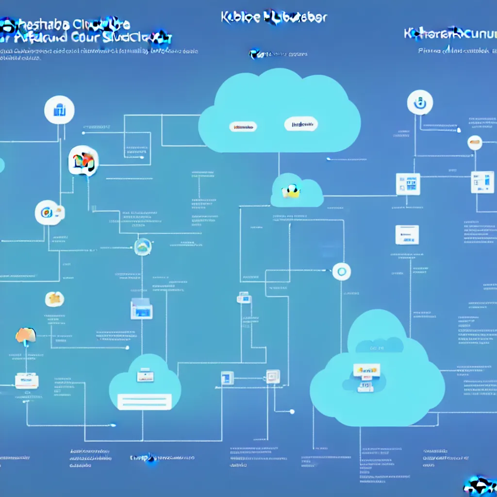 Image similar to Kubernetes cluster deployed to a secure public cloud service, presented at keynote by hacker, trending on Artstation, by Visual Capitalist