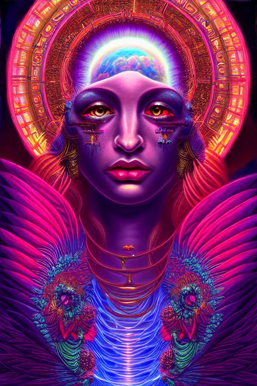 Image similar to a beautiful hyperdetailed painting of divine human spiritual evolution, retrowave fantasy, wallpaper, highly detailed, trending on artstation.