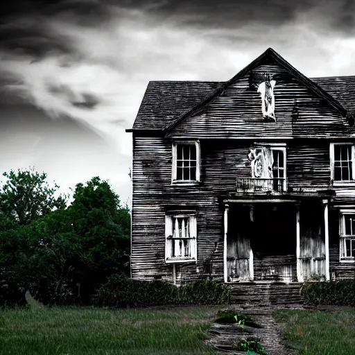 Prompt: a haunted house