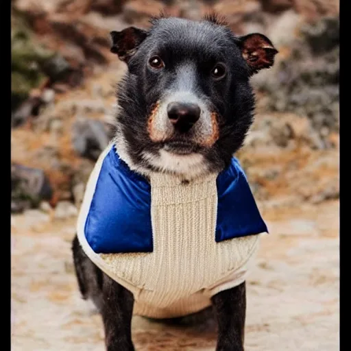 Prompt: Emotion support Cod in a animal vest, professional photo, instagram photo