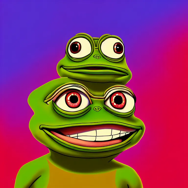 Image similar to epic professional digital art of pepe the frog, cheery, happy, fun, optimistic, cheerful ambient lighting, leesha hannigan, wayne haag, reyna rochin, ignacio fernandez rios, mark ryden, iris van herpen, best on artstation, cgsociety, epic, stunning, gorgeous, much wow, cinematic, masterpiece