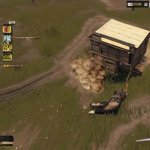 Image similar to pubg hot - dropping at pochinki