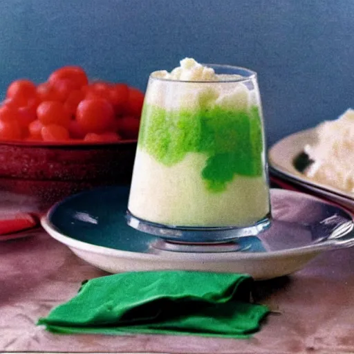 Image similar to color picture of Watergate Salad from 1970's cookbook