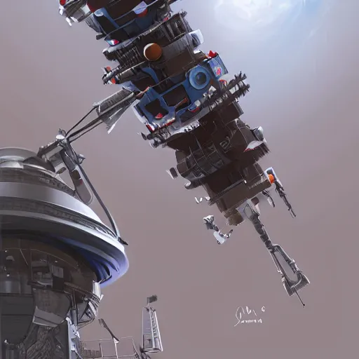 Prompt: concept art of james webb telescopy by jama jurabaev, brush hard, artstation, cgsociety, for aaa game, high quality, brush stroke