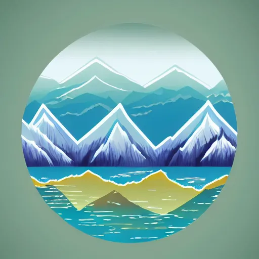 Image similar to mountain water illustration vector digital art trending on artstation h 7 6 8