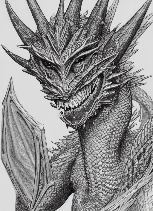 Image similar to highly detailed picture of great dragon, sketch, manga, perfectly face, highly detailed, masterpiece, trending on artstation, golden ratio, fantastic, perfect intricate highly detailed, detailed, painting by akira, masashi kishimoto,, digital art, 8 k