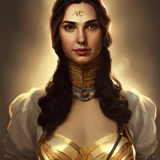 Image similar to Gal Gadot, victorian era, by Wangjie Li, artstation, trending on artstation, detailed, 4k