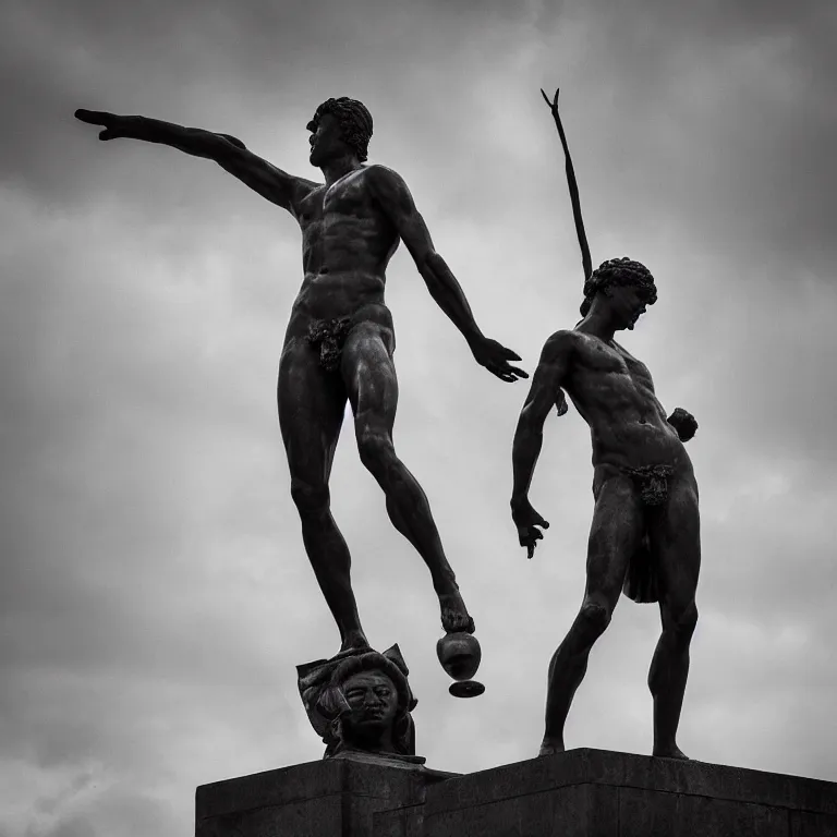 Prompt: Award winning photography of the Statue of David feminised by David Yarrow