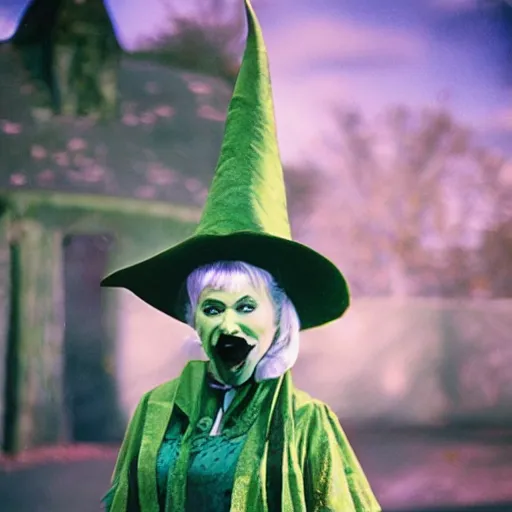 Prompt: wicked witch of the west, color film,