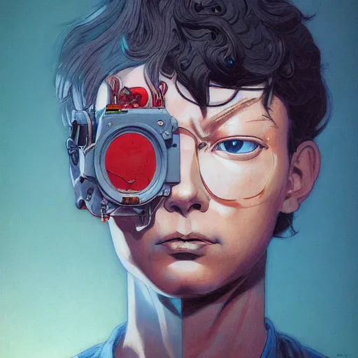 Image similar to prompt : soviet doomer portrait soft light painted by james jean and katsuhiro otomo and erik jones, inspired by akira anime, smooth face feature, intricate oil painting, high detail illustration, sharp high detail, manga and anime 1 9 9 9