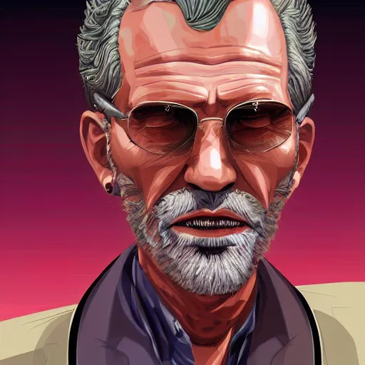 Prompt: highly detailed old man gta vice city art,, fantasy art by stephen bliss